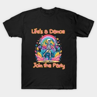 Dancing Skeleton Rainbow T-Shirt